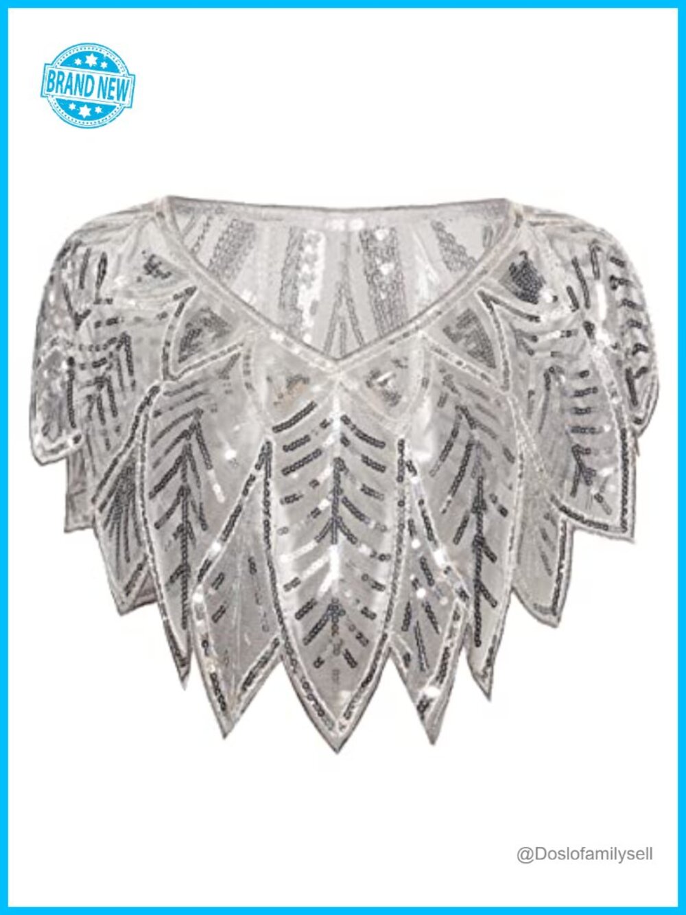 Sequin Beaded Shawl Wrap Bridal Evening Cover Up